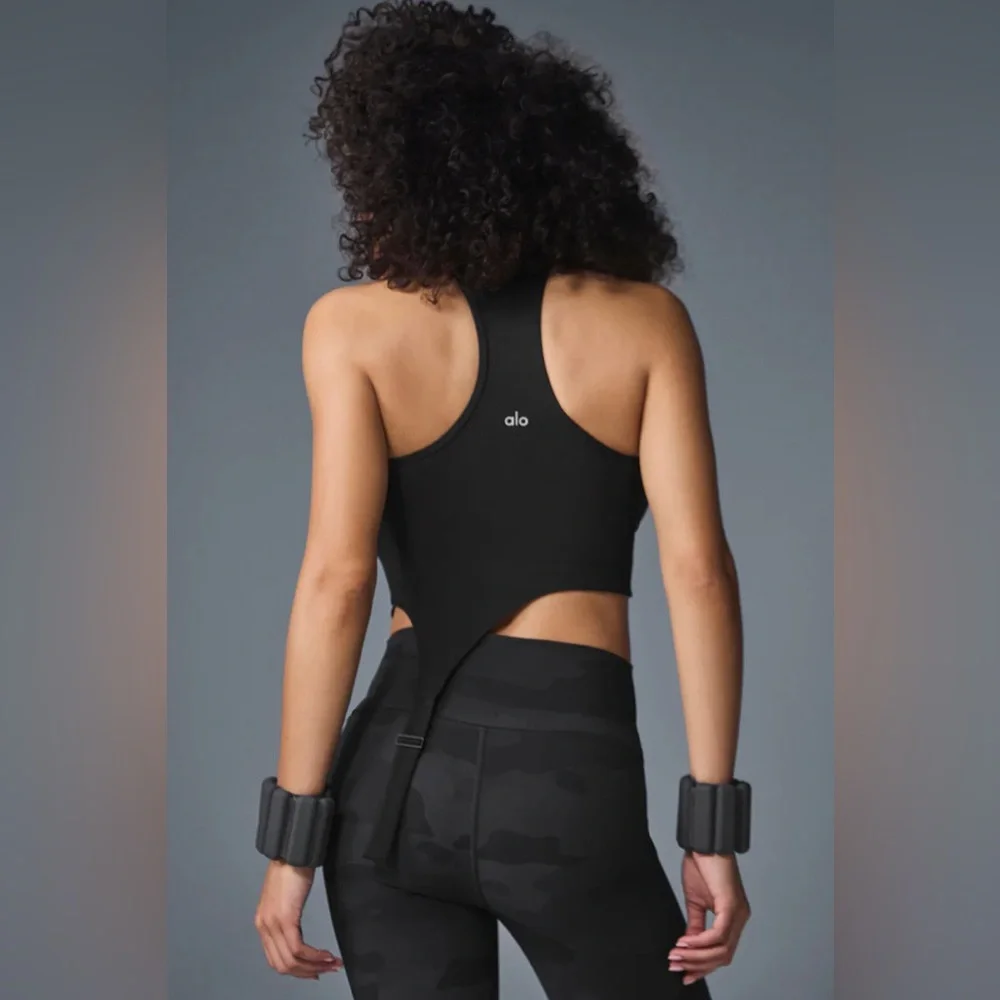ALO YOGA | ✨NEW✨ Alosoft Ribbed Revelation Tank in Black